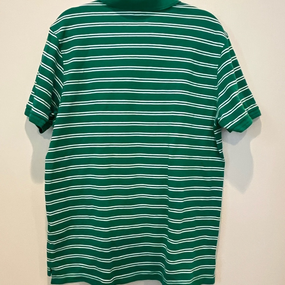 Levi's Green and White Striped Polo Shirt - Picture 2 of 4
